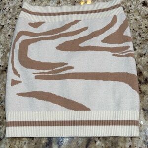 Pretty Garbage Zebra Print Knit Mini Skirt Women’s Small